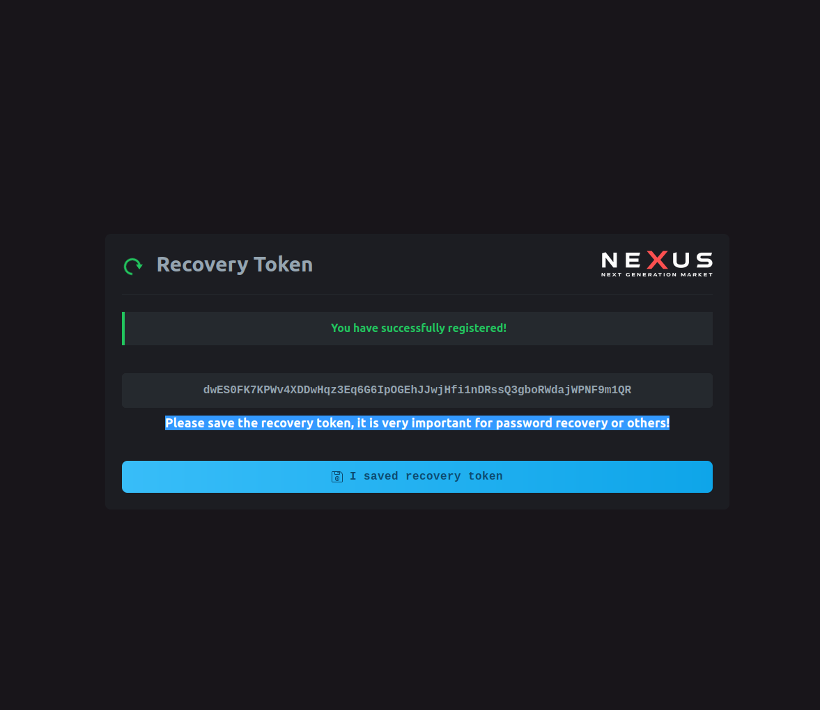 Nexus Market Cryptocurrency Wallet - BTC XMR LTC